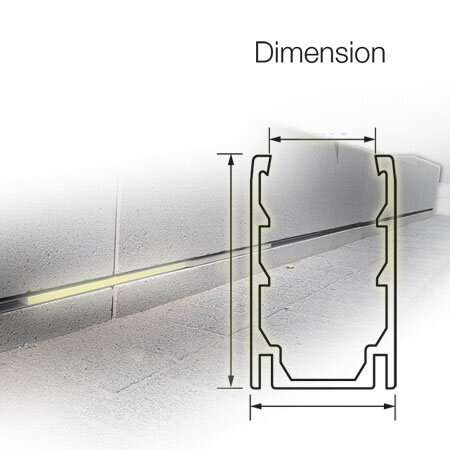 LED-Licht  in der Aussentreppe montieren als Lichtlinie