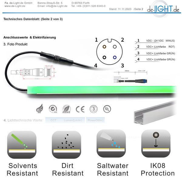 Maschinenzustand Leuchte LED Datenblatt